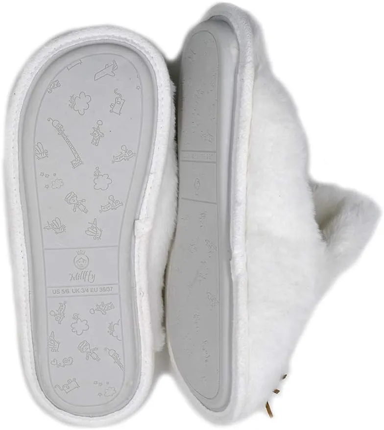 Cute Bunny Fuzzy Slippers |Warm Animal Memory Foam Rabbit Plush |Women Indoor Outdoor Bedroom Slippers