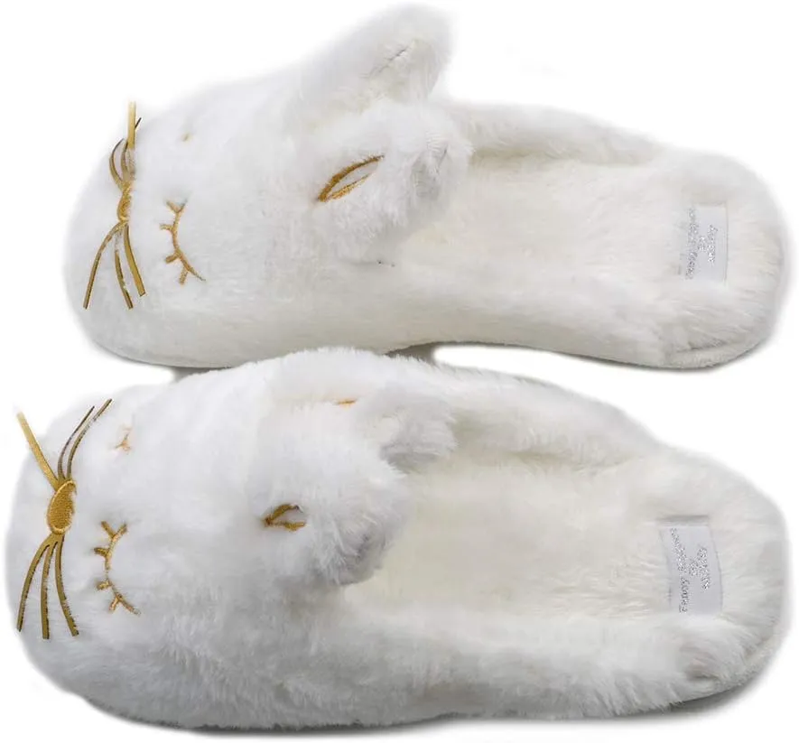 Cute Bunny Fuzzy Slippers |Warm Animal Memory Foam Rabbit Plush |Women Indoor Outdoor Bedroom Slippers