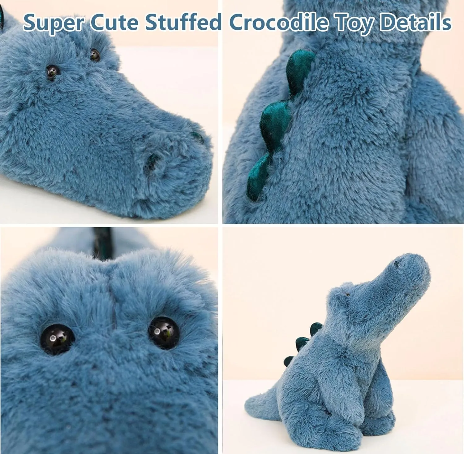Cute Crocodile Plush Toy 18.9 Inch Soft Crocodile Stuffed Animal Plushie Kawaii Birthday Gift for Children Kids Girls Boys