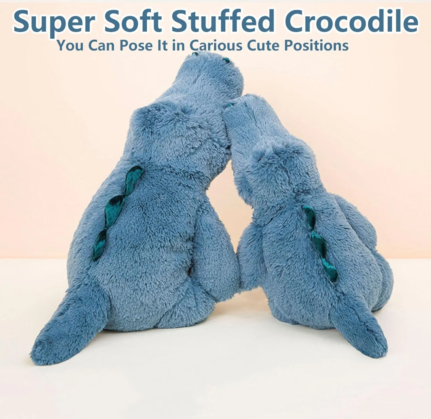 Cute Crocodile Plush Toy 18.9 Inch Soft Crocodile Stuffed Animal Plushie Kawaii Birthday Gift for Children Kids Girls Boys