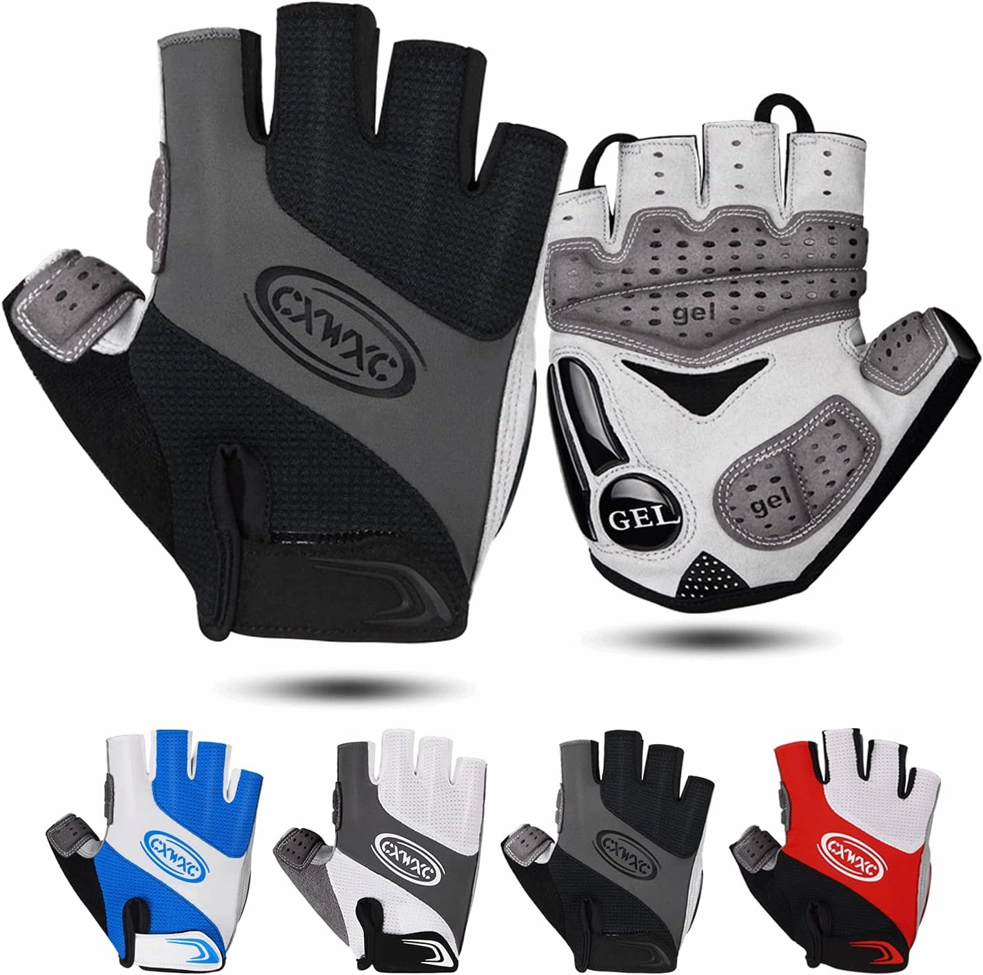 CXWXC Cycling Gloves for Men Women - Breathable Gel Road Mountain Bike Riding Gloves - Anti-Slip Bike Glove for Fitness Cycling Training Outdoor Sports