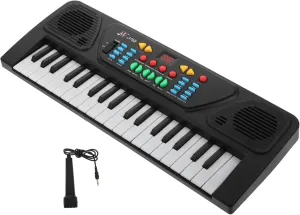 DECHOUS 1 Set Electronic Piano Musical Educational Instrument for Lightweight Portable for Beginner Musicians Black Color Enhances Hearing Coordination Skills