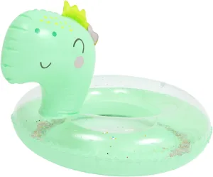 DECHOUS Dinosaur Swimming Ring Thickened Beach Pool Toy Inflatable Portable Tough Made of PVC for Boys and Girls Adults