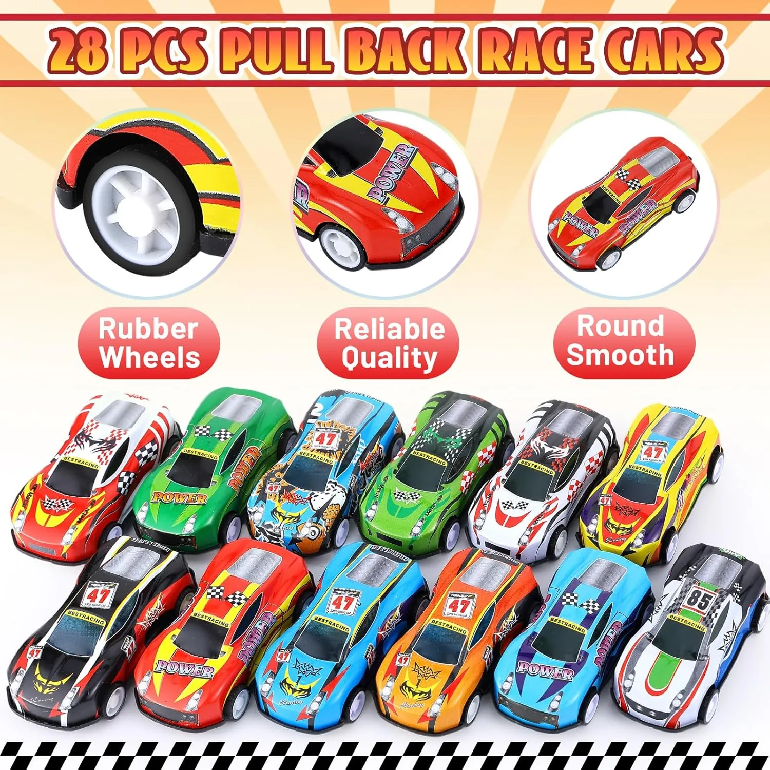 DERTE 140 Pieces Pull Back Cars for Kids Mini Car Toys Bulk Metal Race Vehicles Party Favors Goodie Bag Stuffers Classroom Prizes for Boys Girls Toddlers
