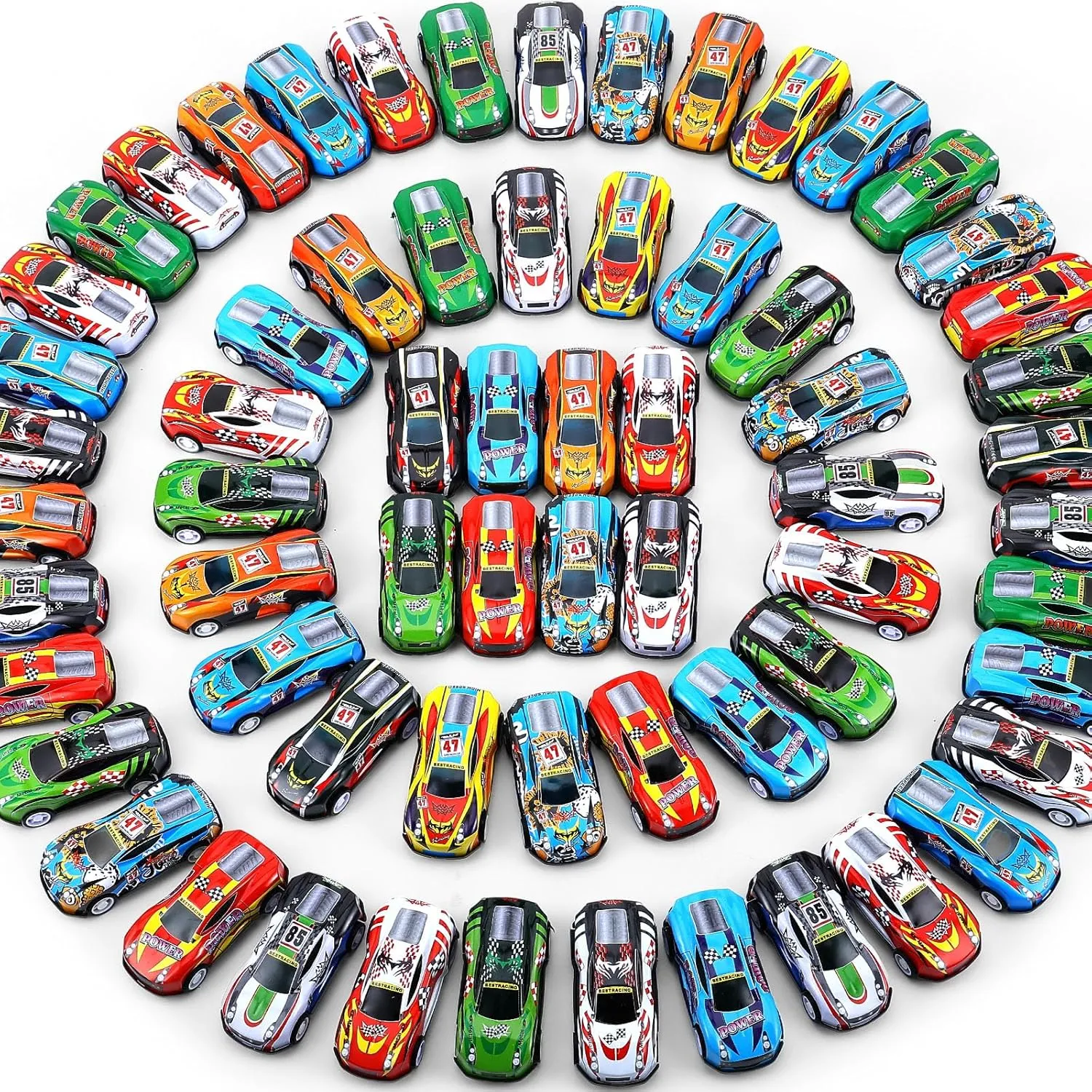 DERTE 140 Pieces Pull Back Cars for Kids Mini Car Toys Bulk Metal Race Vehicles Party Favors Goodie Bag Stuffers Classroom Prizes for Boys Girls Toddlers