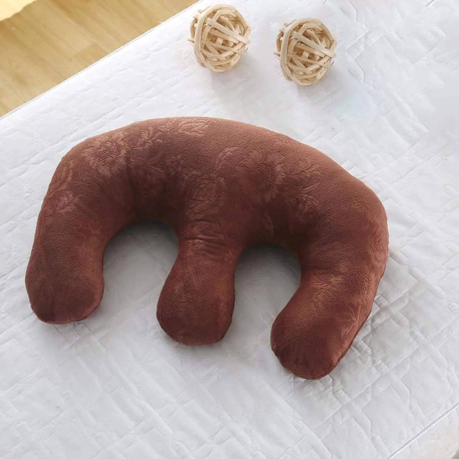 Detachable Chest Soft Pillow Support Pad Pillow Women Bolster for Spa Beauty Salon Massage Table (Coffee)