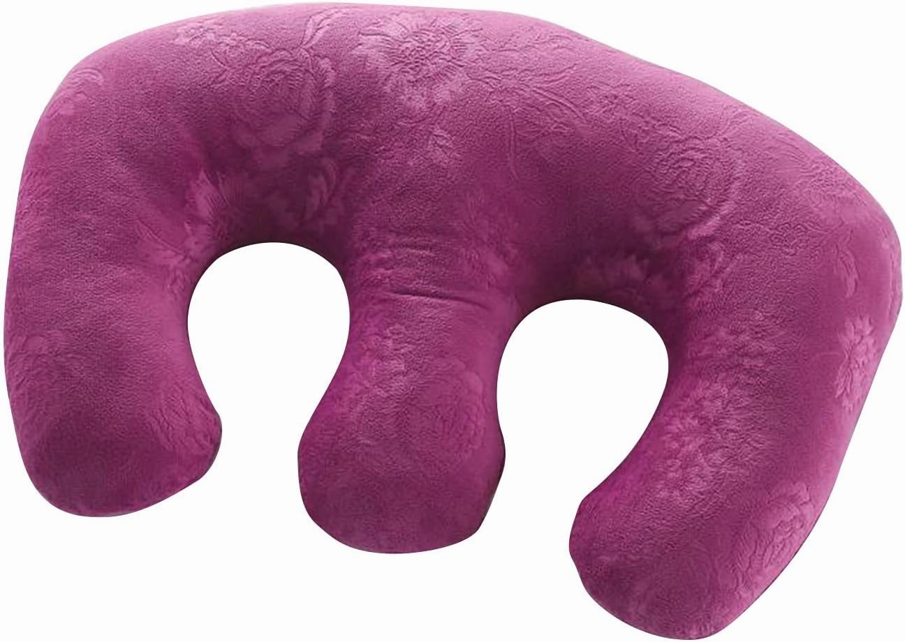 Detachable Chest Soft Pillow Support Pad Pillow Women Bolster for Spa Beauty Salon Massage Table (Pale Mauve)
