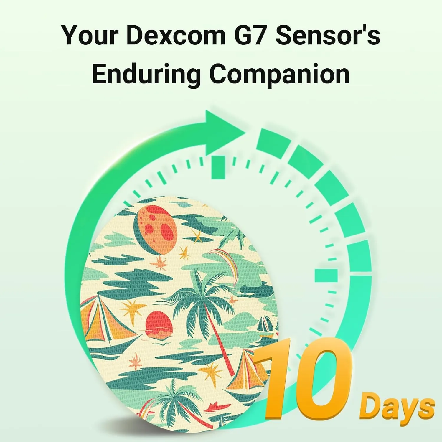 Dexcom G7 Over Patches, 16 Printed Waterproof Dexcom Stelo & G7 Over Patches, 1 Hardshell Cover for Enhanced Safeguard, Breathable, 14 Days Protection with Style (Starfish)