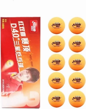 DHS ABS D40  3-Star T. T. Table Tennis Ball, 10 Balls/Box, 20 Balls (2 Box x 10 Balls), Table Tennis Ball of World Championship Official