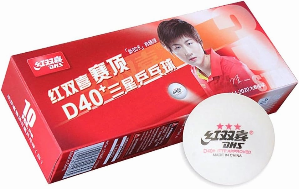 DHS ABS D40  3-Star T. T. Table Tennis Ball, 10 Balls/Box, 20 Balls (2 Box x 10 Balls), Table Tennis Ball of World Championship Official