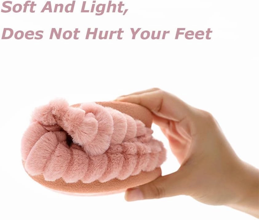 Diabetic Slippers,Postpartum Confinement Shoes for Pregnant Women, Soft-Soled Non-Slip Cotton Slippers-Light Pink_38-39,Anti-Skid Rubber Sole