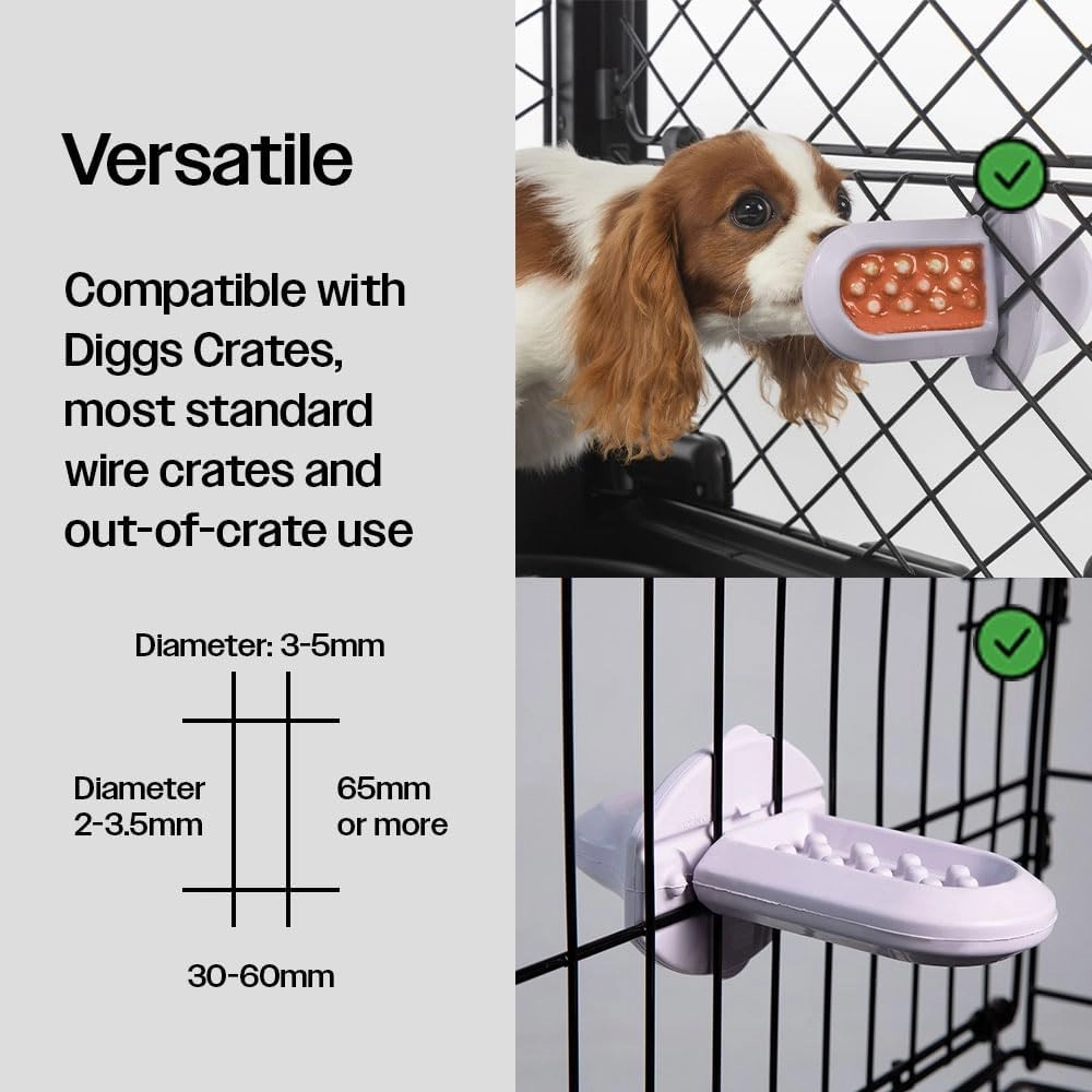 Diggs Groov Crate Training Aid for Puppies - Dog Crate Licking Toy and Puppy Training Aid - Safe, Calming Dog Enrichment Kennel Toy (Turquoise)