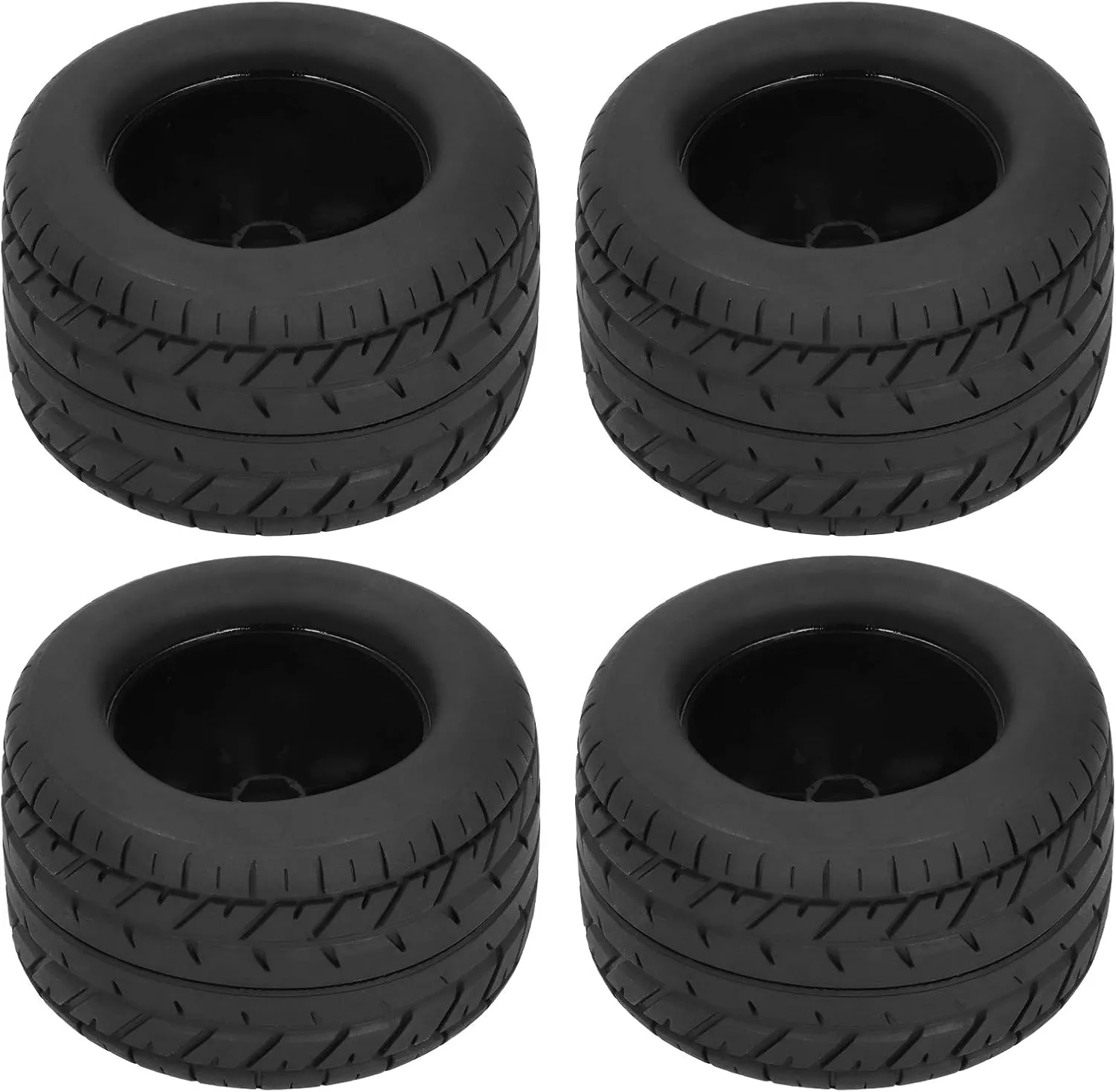 Dilwe 4PCS RC Tires RC Car Parts, 115mm 1/10 Scale RC Wheels Rim Tires Model Spare Parts Fit for ZD Racing Model RC Car Replacement Parts RC Car Tires RC Accessories