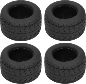 Dilwe 4PCS RC Tires RC Car Parts, 115mm 1/10 Scale RC Wheels Rim Tires Model Spare Parts Fit for ZD Racing Model RC Car Replacement Parts RC Car Tires RC Accessories