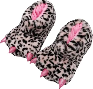 Dinosaur Claw Animal Paw Slippers - Interesting Bear Claw Comfortable Warm Memory Foam Slippers for Men and Women - Plush
