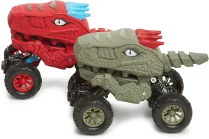 Dinosaur Monster Truck Toy Cars - Pull Back Car Toys Dino 4 Wheel Car Game Mini Pullback Vehicles for Toddlers