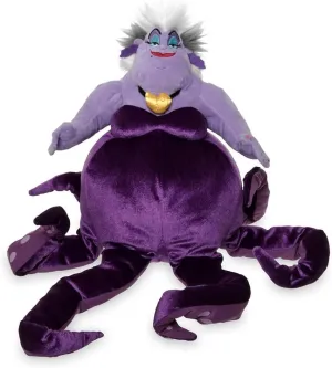 Disney Store Official - Ursula Plush Doll from The Little Mermaid, Vault Plush Collection - Detailed Sculpting, Embroidered Features, Faux Fur, Satin Pendant, Toys