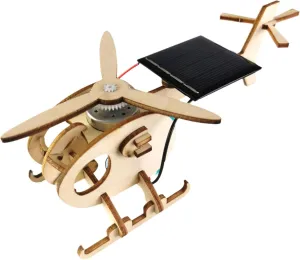 DIY Solar & Wind Power Generator Kit – Buildable Fan, Helicopter, Carousel – Includes Solar Panel, Motor, Light Bulb for Adults Creative Renewable Energy Project(B)