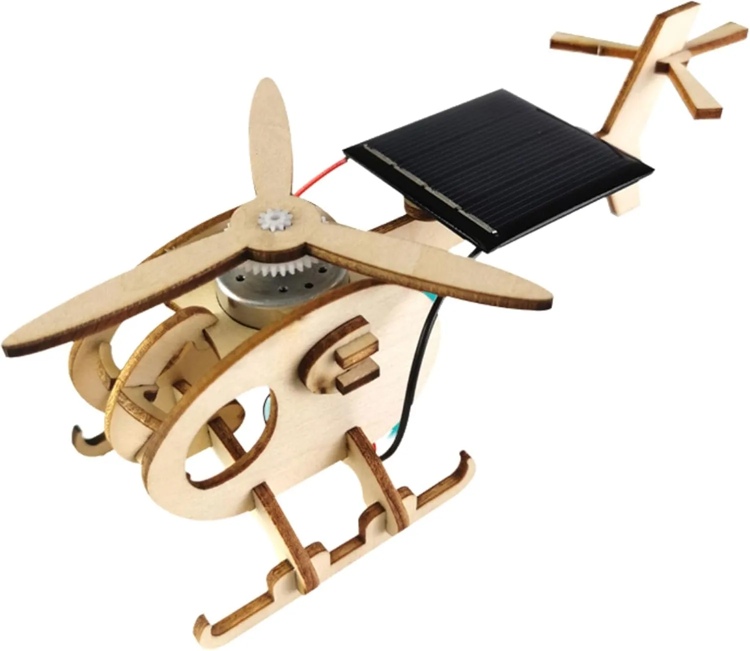 DIY Solar & Wind Power Generator Kit – Buildable Fan, Helicopter, Carousel – Includes Solar Panel, Motor, Light Bulb for Adults Creative Renewable Energy Project(B)