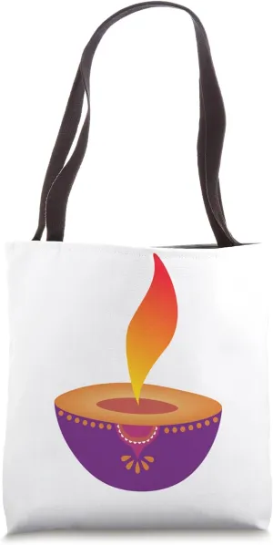 Diya Lamp Diwali Hindu Sikh, Buddhist Jain Prayer Festival Tote Bag