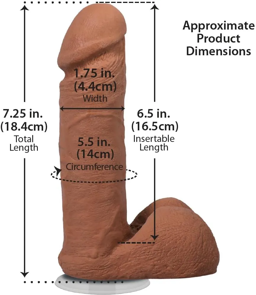 Doc Johnson The Realistic Cock with Removable Suction Cup - ULTRASKYN - 6 Inch - F-Machine and Harness Compatible Dildo - Caramel