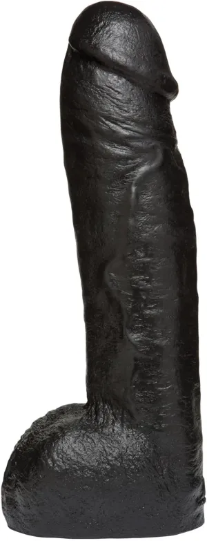 Doc Johnson Vac-U-Lock CodeBlack - Realistic Hung - 12 Inch FIRMSKYN Dildo with Massive 8.5 Inches of Girth - F-Machine and Harness Compatible - for Adults Only, Black