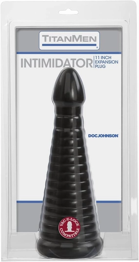Doc Johnson TitanMen - Intimidator - Graduated Anal Stretcher - Vac-U-Lock and F-Machine Compatible - Anal Toy - Black