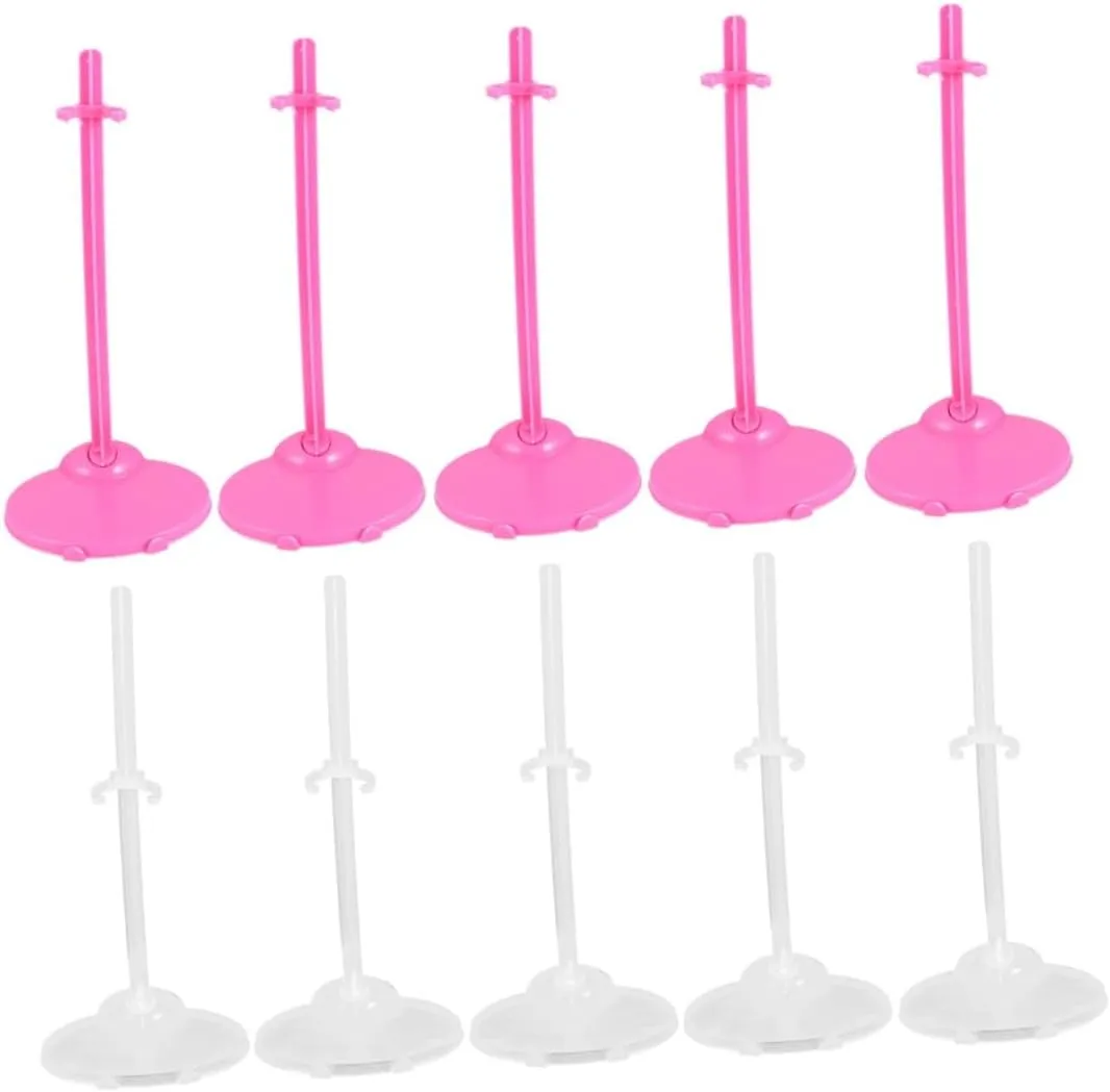 Doll Accessories for Toddlers 20pcs Universal Doll Stand Holder Safe Plastic for Boys and Girls