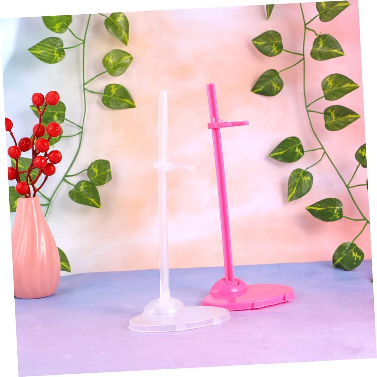 Doll Accessories for Toddlers 20pcs Universal Doll Stand Holder Safe Plastic for Boys and Girls