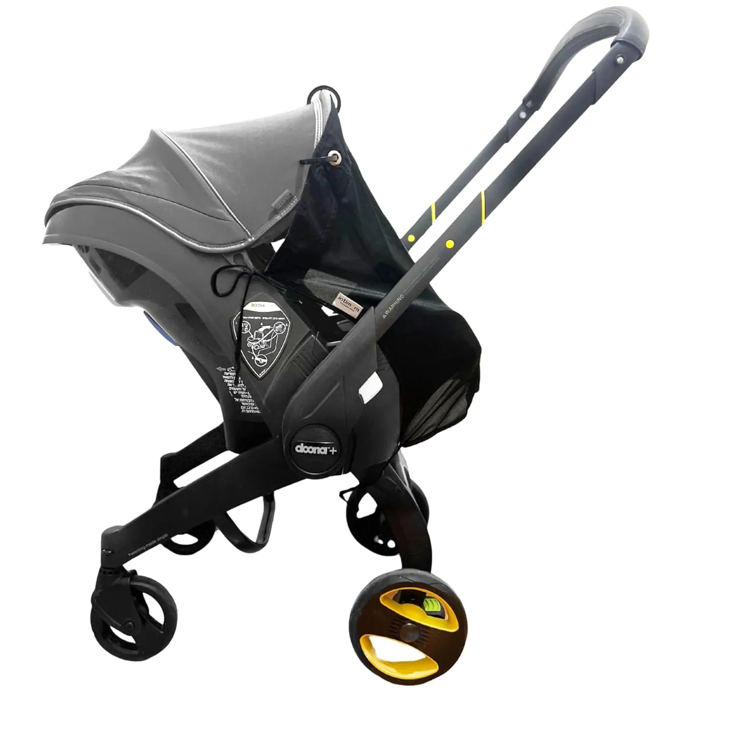 Doona Compatible Stroller Sun Shade Cover (Medium Black) - Baby Doona Car Seat Stroller Accessories Attachment, Mosquito Net, Universal Fit for Strollers Cars Seats, Prams, Car Seat Canopy