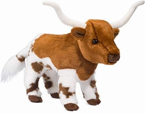 Douglas Fitzgerald Texas Longhorn Bull Plush Stuffed Animal | 11 inch Long