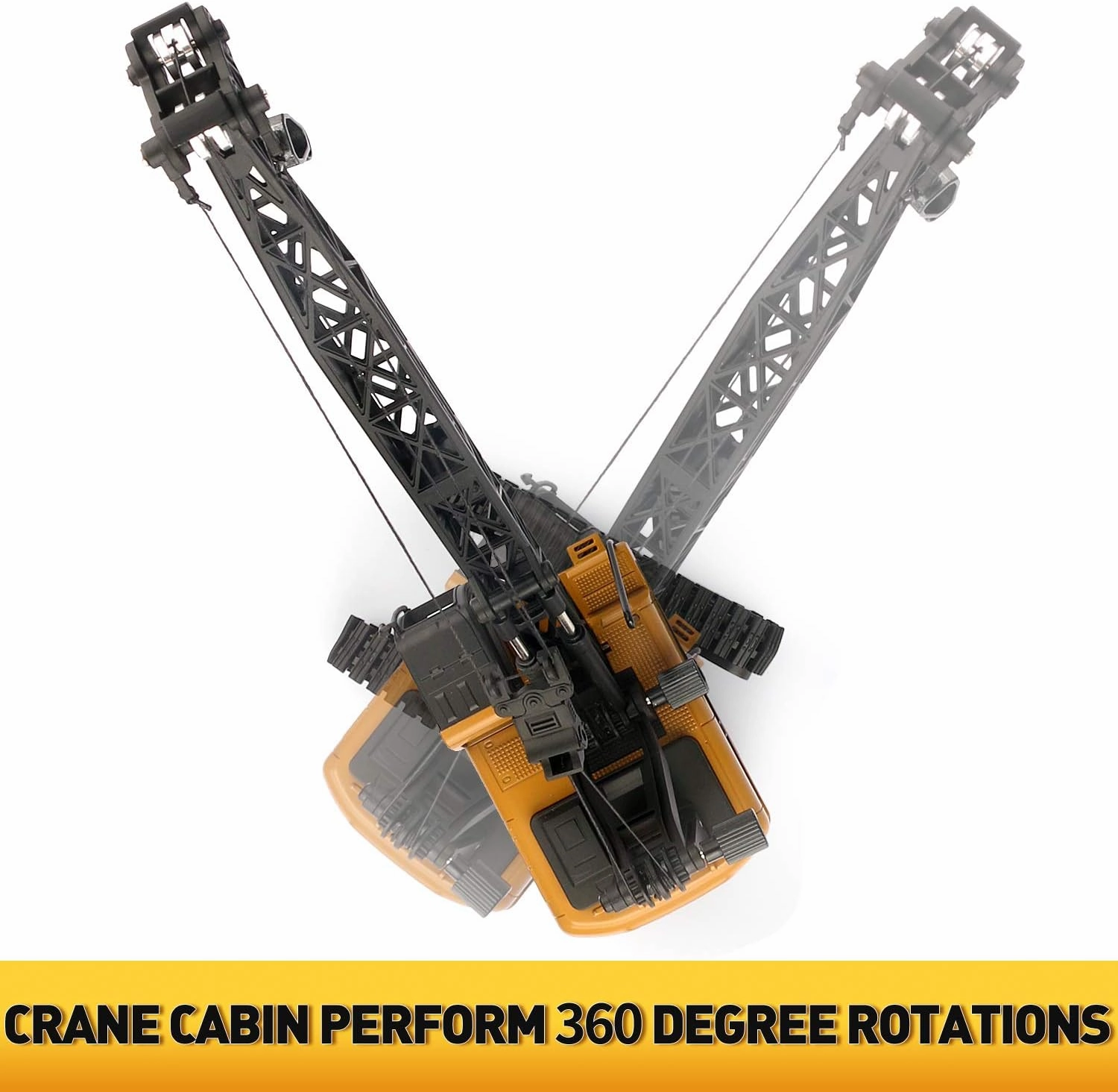 duturpo 1/50 Scale Metal Diecast Crane Truck Toy, Metal Construction Vehicles Crane Machine Model Toy for Boys