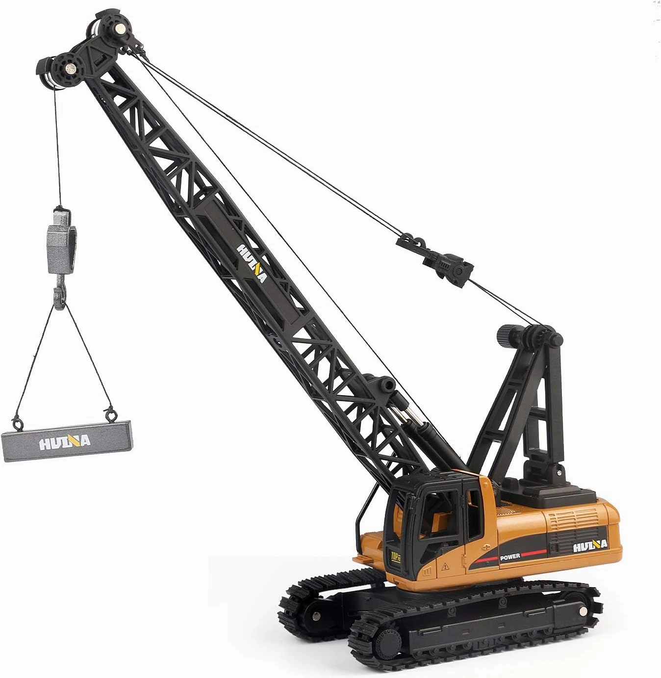 duturpo 1/50 Scale Metal Diecast Crane Truck Toy, Metal Construction Vehicles Crane Machine Model Toy for Boys