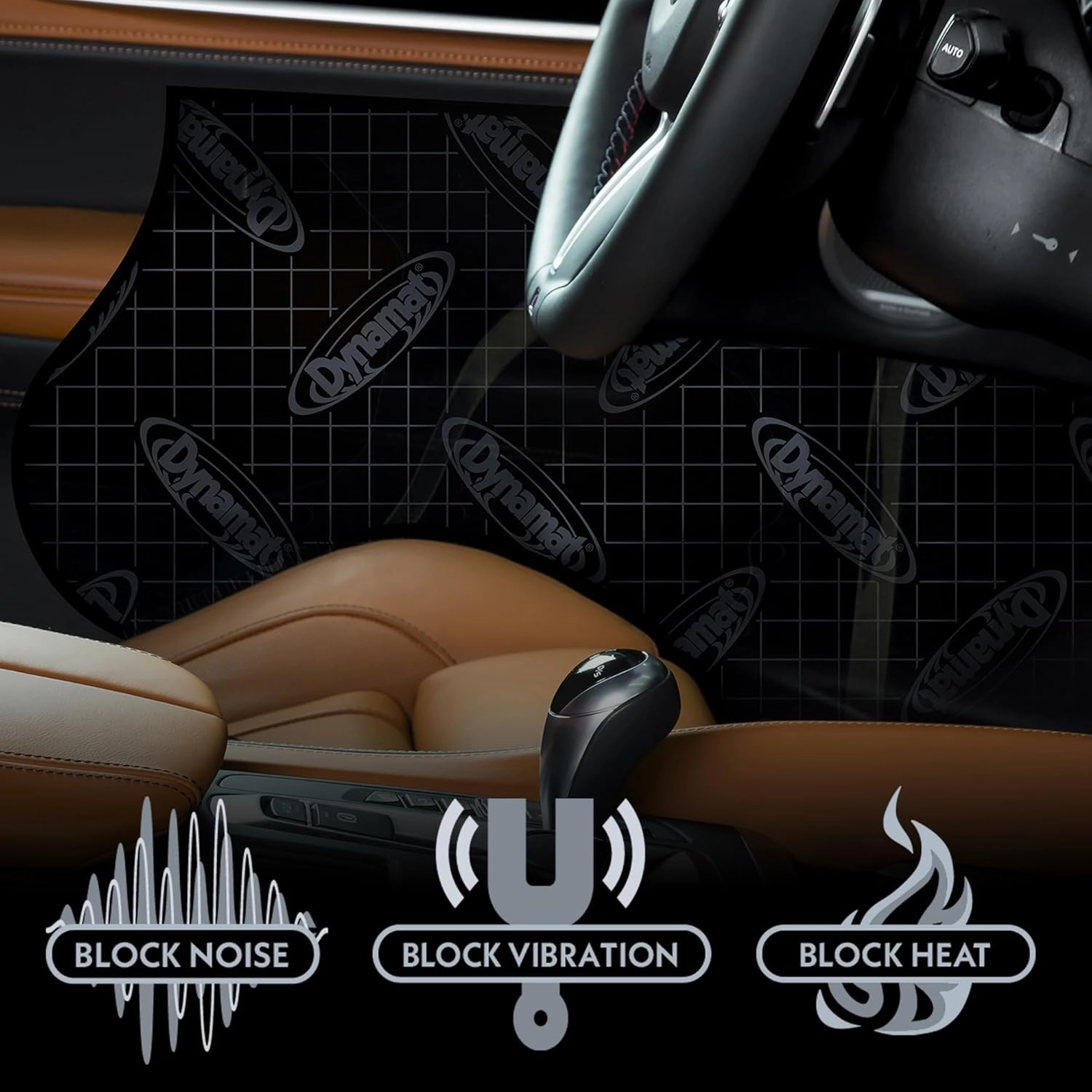 Dynamat Xtreme Sound Deadening Car Insulation Bulk Pack 10455 – Noise Dampening for Floor, Doors, Panels, Hood or Trunk – Easy Self Adhesive Install – Made in USA – 9 Sheets 18”x32”, 36 sq ft total