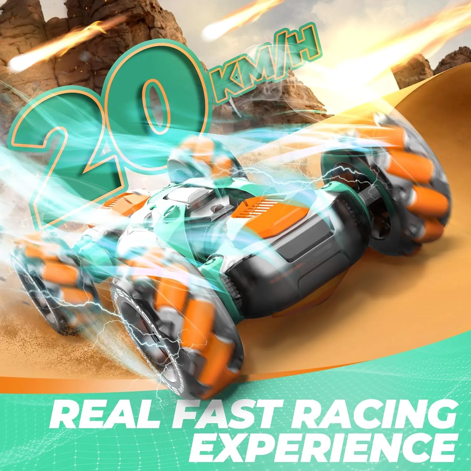 Dysaim Gesture Sensing RC Stunt Car, Gesture RC 2.4GHz Remote Control Sensor Twist Car for Boys Age 6-12 yr