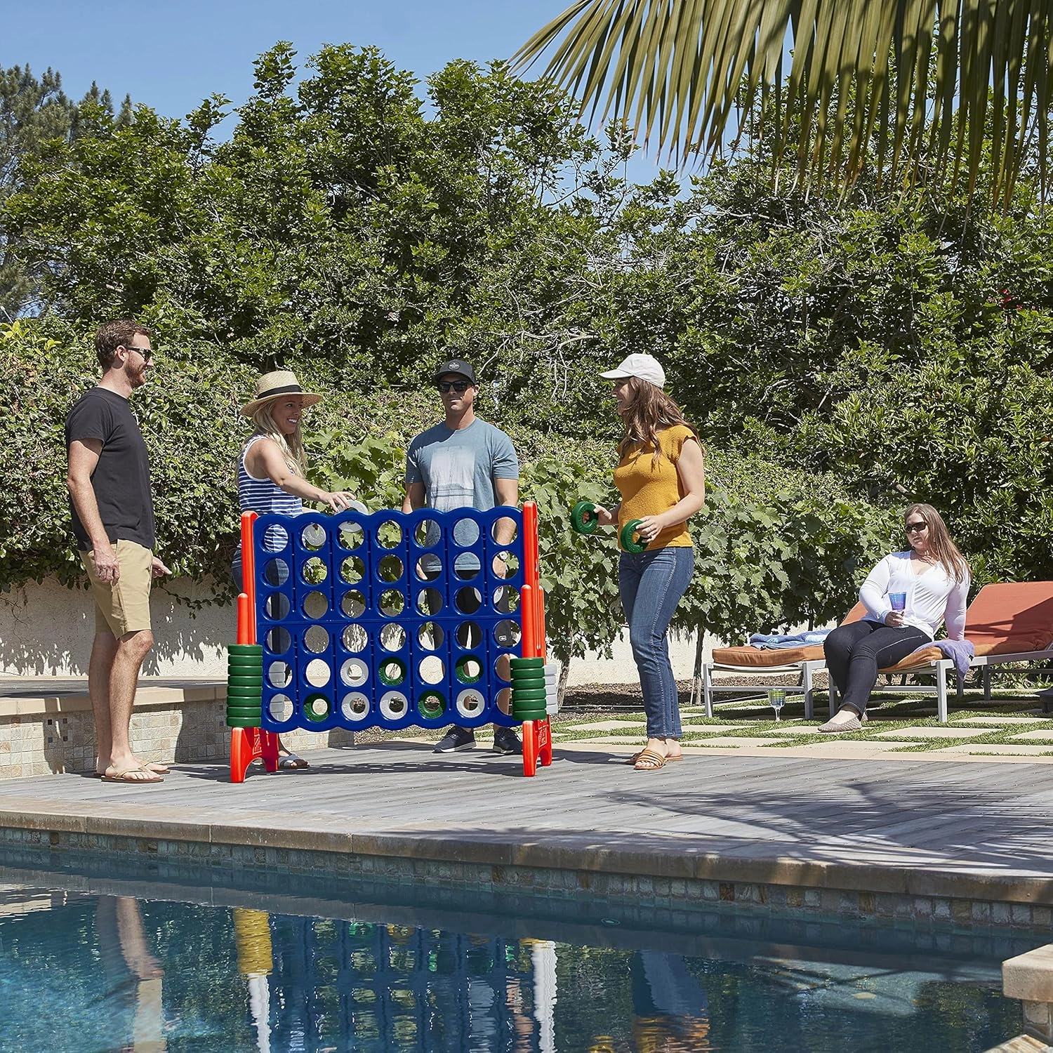ECR4Kids Jumbo 4-to-Score, Giant Game, Blue/Orange, 1