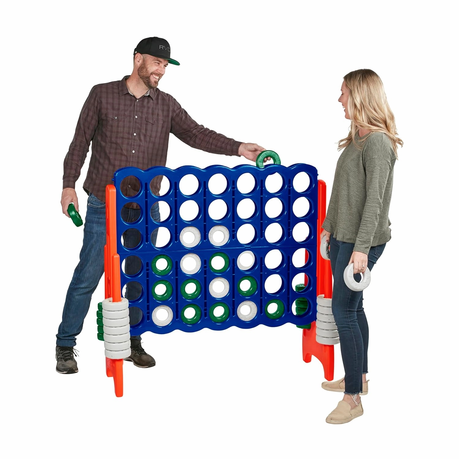 ECR4Kids Jumbo 4-to-Score, Giant Game, Blue/Orange, 1