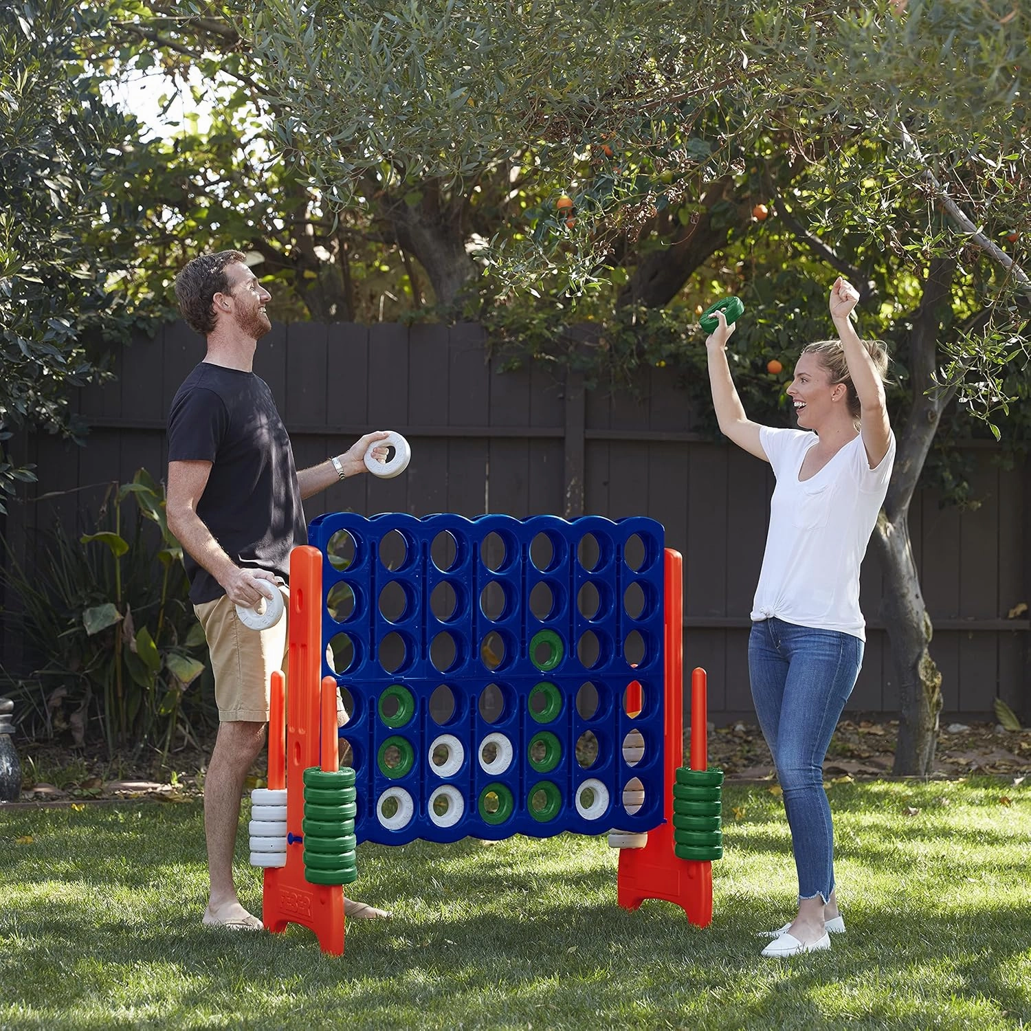 ECR4Kids Jumbo 4-to-Score, Giant Game, Blue/Orange, 1