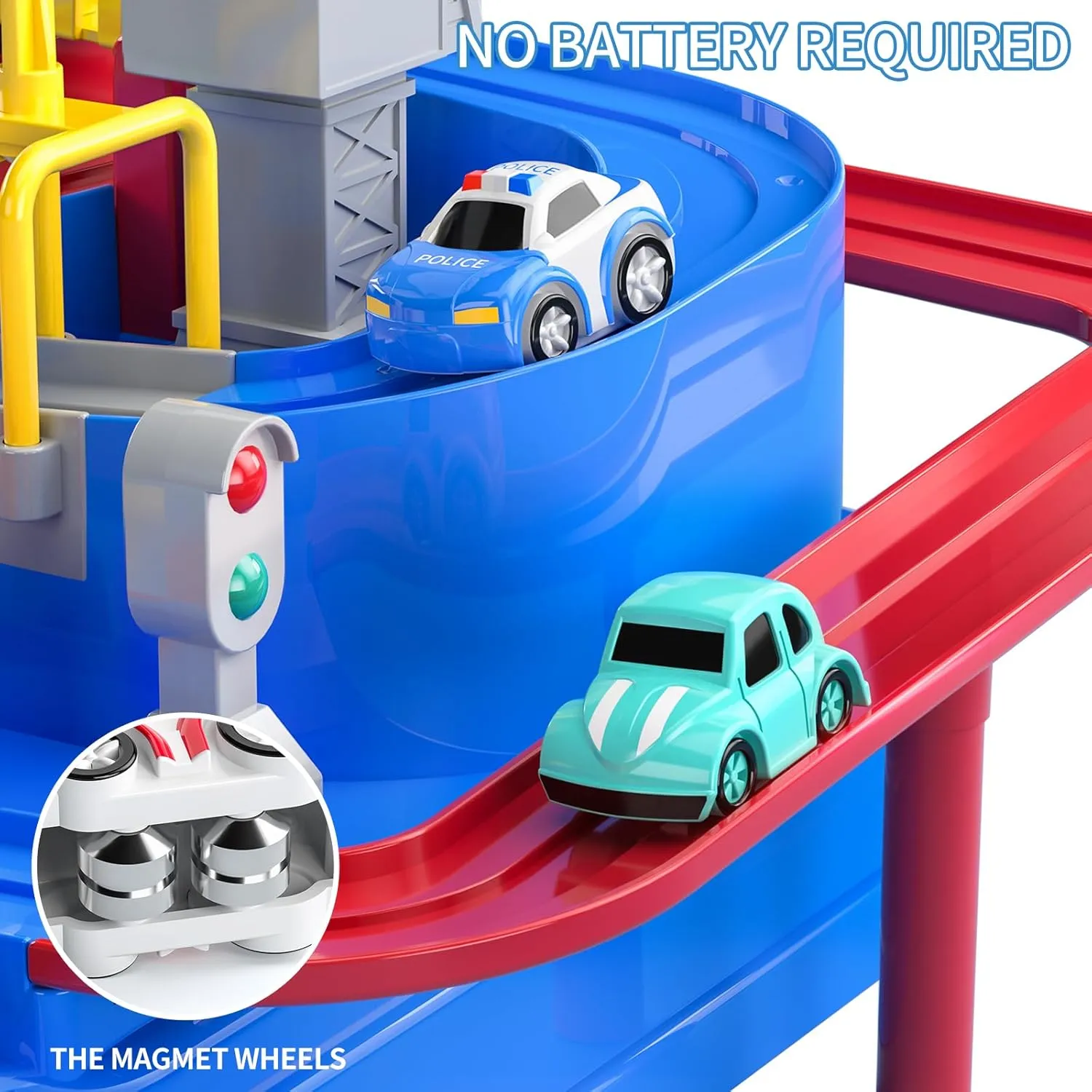 Educational Race Track Car Toys for 3-8 Year Old Boys and Girls - City Rescue Cars for Toddlers 2-4 Years - Fun Christmas and Birthday Gifts