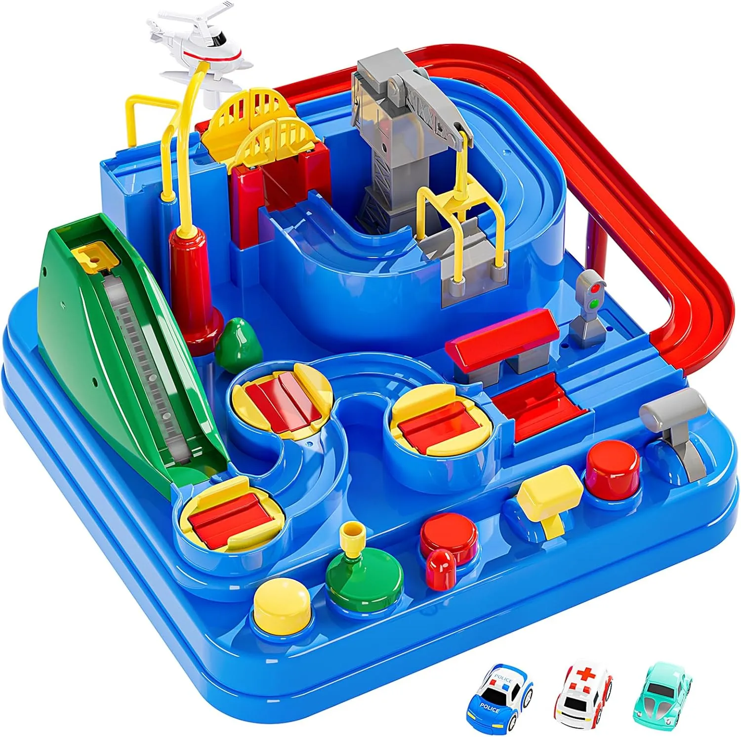 Educational Race Track Car Toys for 3-8 Year Old Boys and Girls - City Rescue Cars for Toddlers 2-4 Years - Fun Christmas and Birthday Gifts