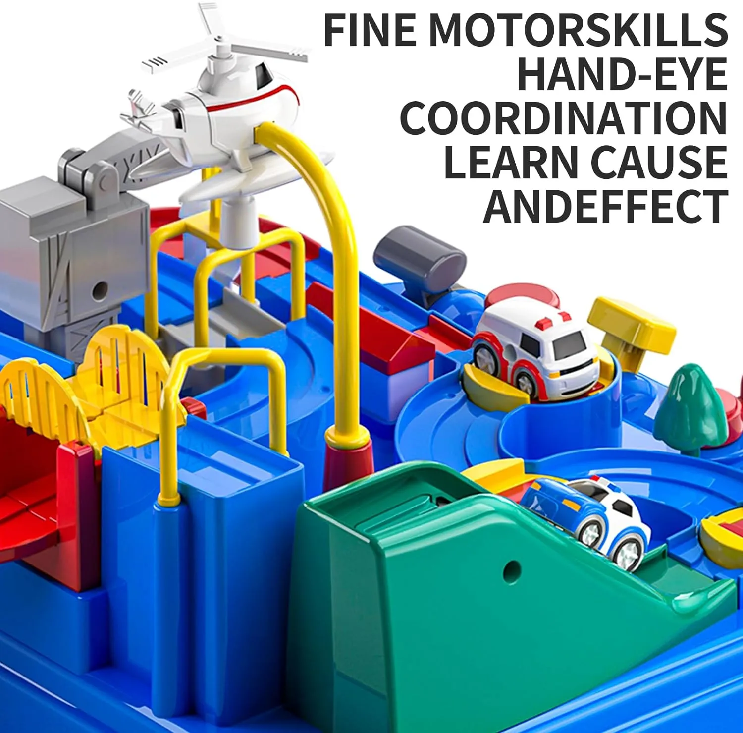 Educational Race Track Car Toys for 3-8 Year Old Boys and Girls - City Rescue Cars for Toddlers 2-4 Years - Fun Christmas and Birthday Gifts