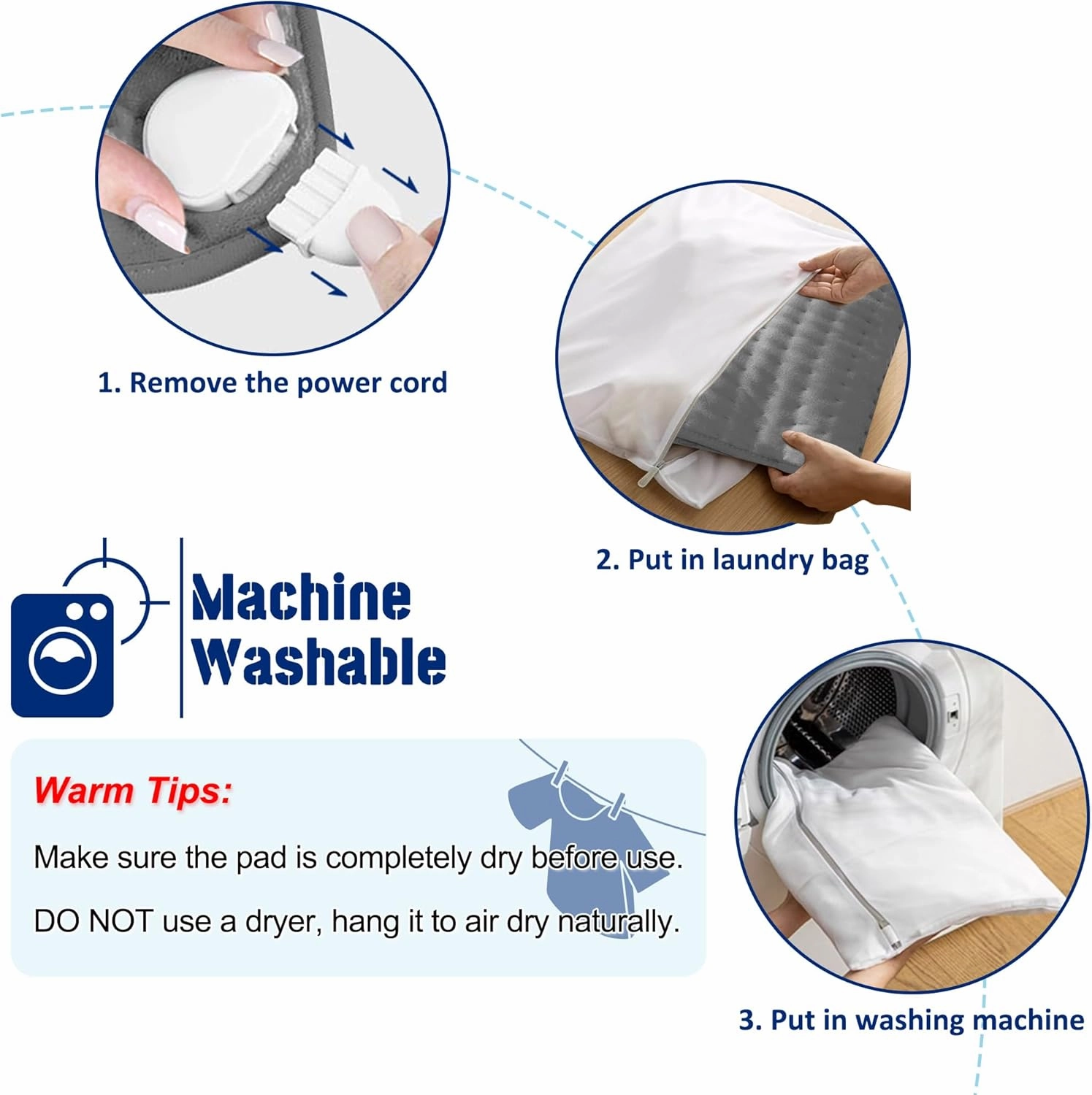 Electric Heating Pad for Back Pain Relief, Heating Pads for Cramps, Auto Shut Off, Machine Washable, Heating pad for Neck and Shoulder, Knee, Arms, Legs, etc. (Dark Gray, 24‘’×12‘’)