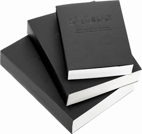 Elsjoy Set of 3 Sketchbook & Drawing Notebook, A5/A4/B5 Blank Sketch Book Travel Journal Notebook with Thick Paper for Drawing & Sketching, Black, 128 Sheets/256 Pages