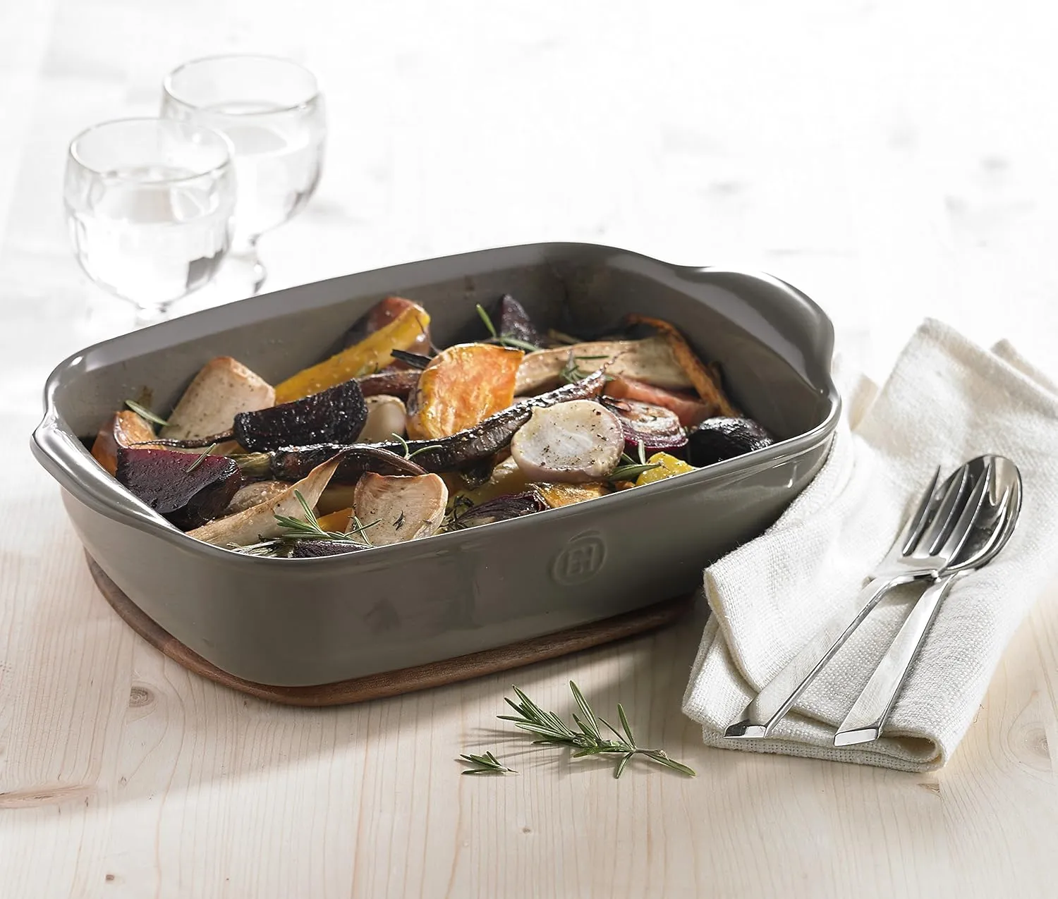 Emile Henry France Ovenware Ultime Rectangular Baking Dish, 11.4 x 7.5, Burgundy,349650