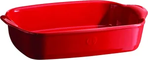 Emile Henry France Ovenware Ultime Rectangular Baking Dish, 11.4 x 7.5, Burgundy,349650