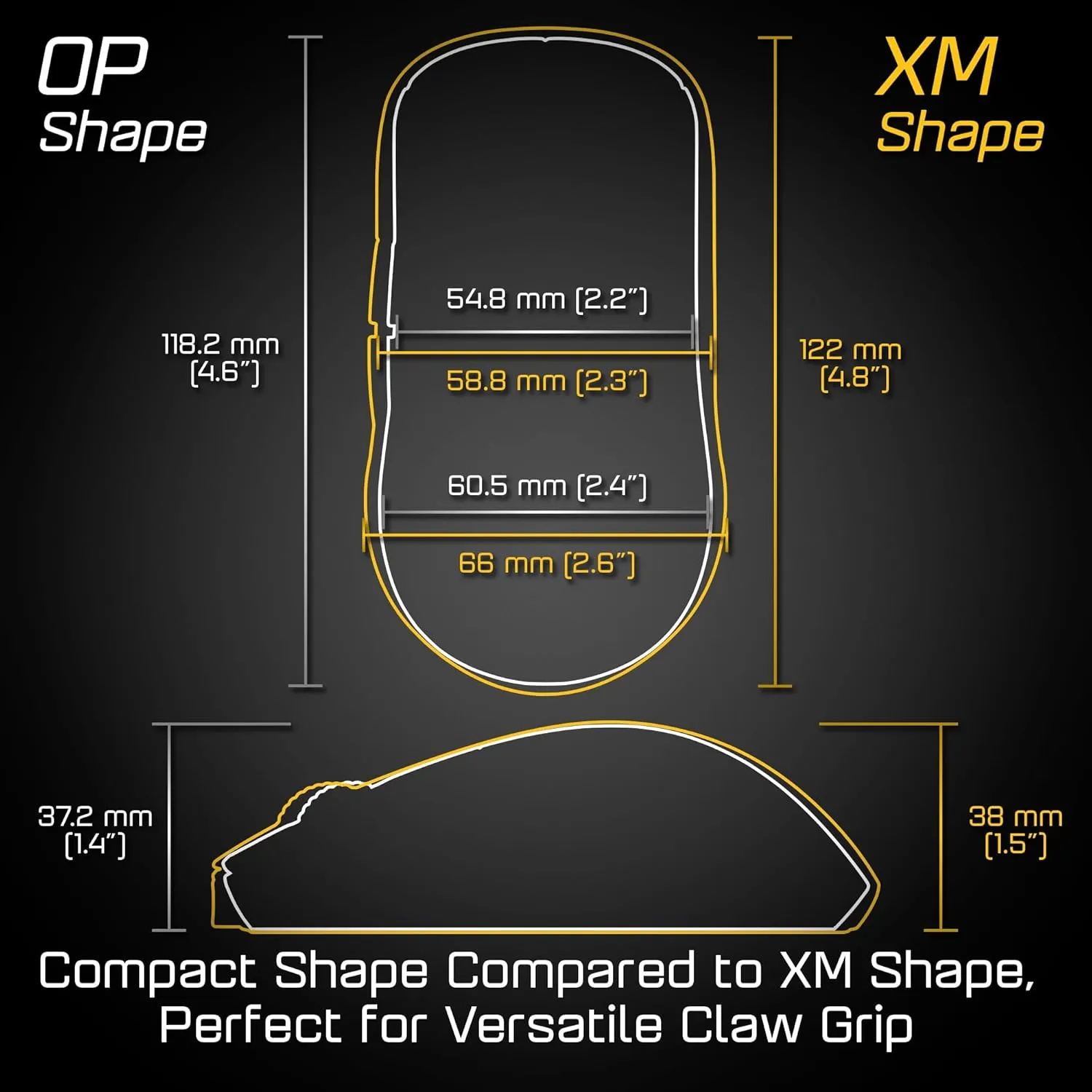 ENDGAME GEAR OP1we Wireless Gaming Mouse, CompX CX52850 Microcontroller, Pixart PAW3370 Optical Sensor, Mod-Friendly, Hybrid Skate Design, Claw Grip, 2.1 oz, White
