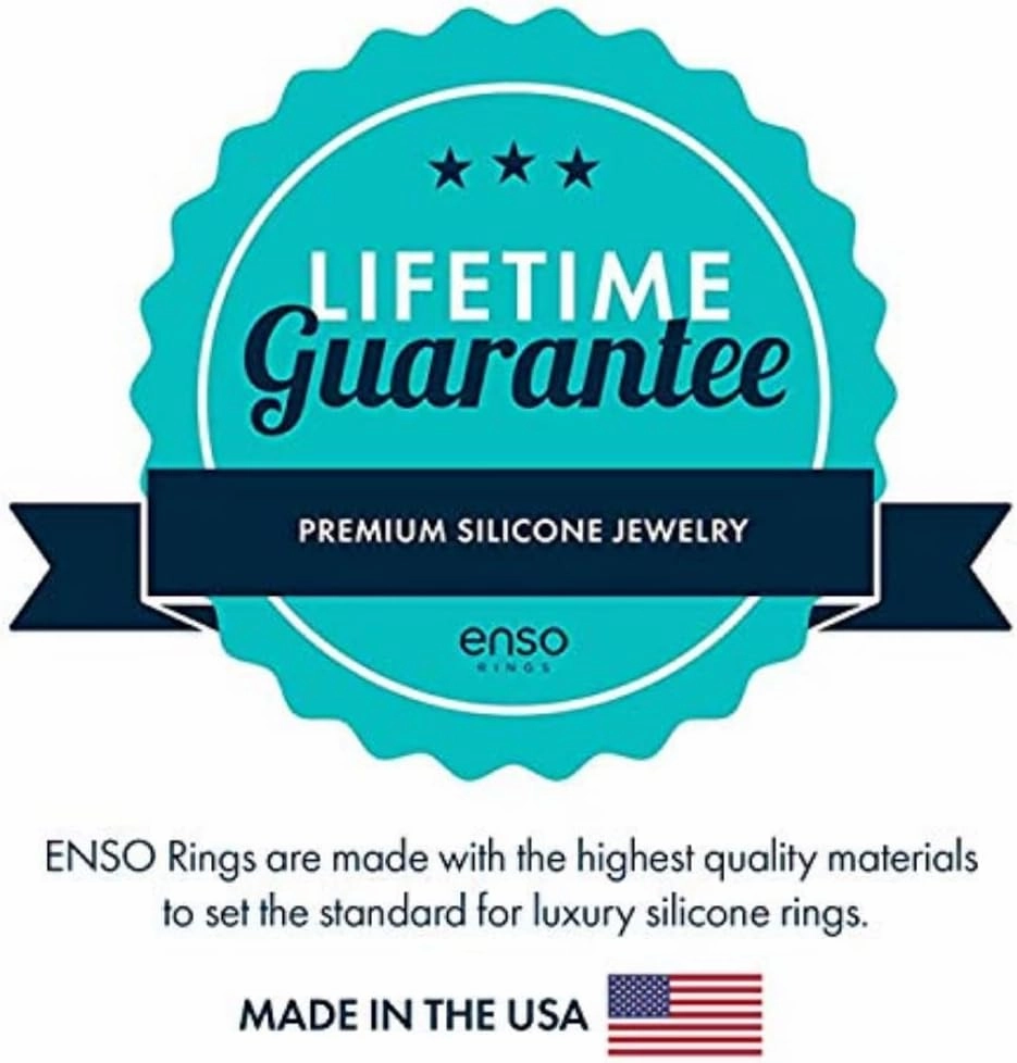 Enso Rings Classic Legend Silicone Ring - Made in The USA - an Ultra Comfortable, Breathable, and Safe Silicone Ring - Men's and Women's Silicone Wedding Ring