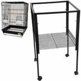 ES5 Metal Stand for All ES1818 Cages 18" W x 18" D x 32 3/8" H Bird Cages Toy Toys Parakeet Parrot Parakeet Budgie (White)