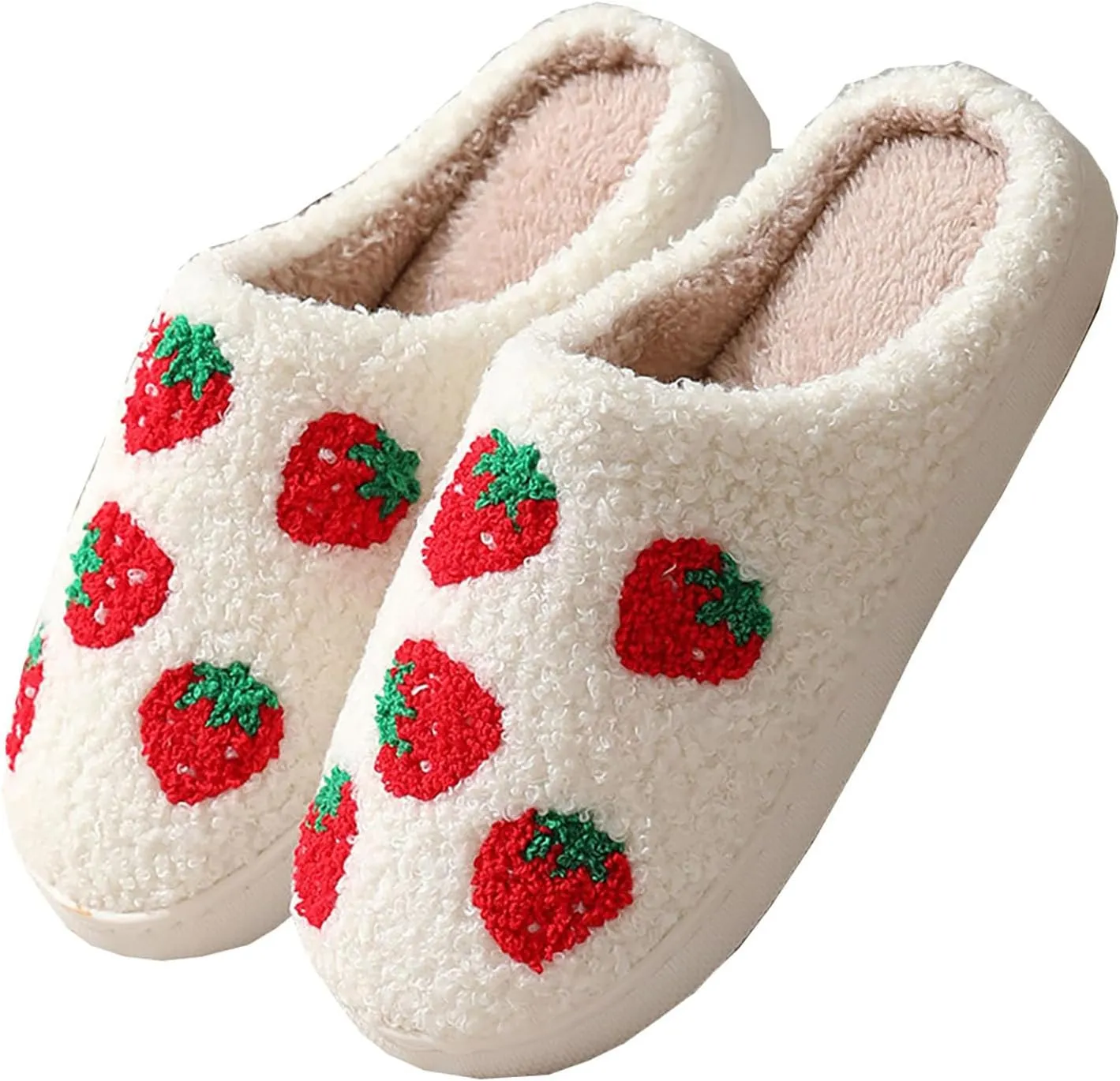 Evil Eye 'See You At Midnight' Cat & Mushroom Cherry Strawberry Heart Shaped Love Slippers - Women's & Men's Vintage Memory Foam Comfort Warm Plush Non-Slip Household Shoes