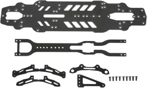 EVTSCAN RC Touring Car Chassis Kit - Accurate Rigid Flexible Bottom Plate Set for 3RACING Advance S64 RC 1/10 Touring Car(A)